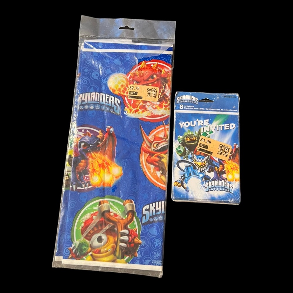 Skylanders Party Supplies Plastic Tablecloth Invitations